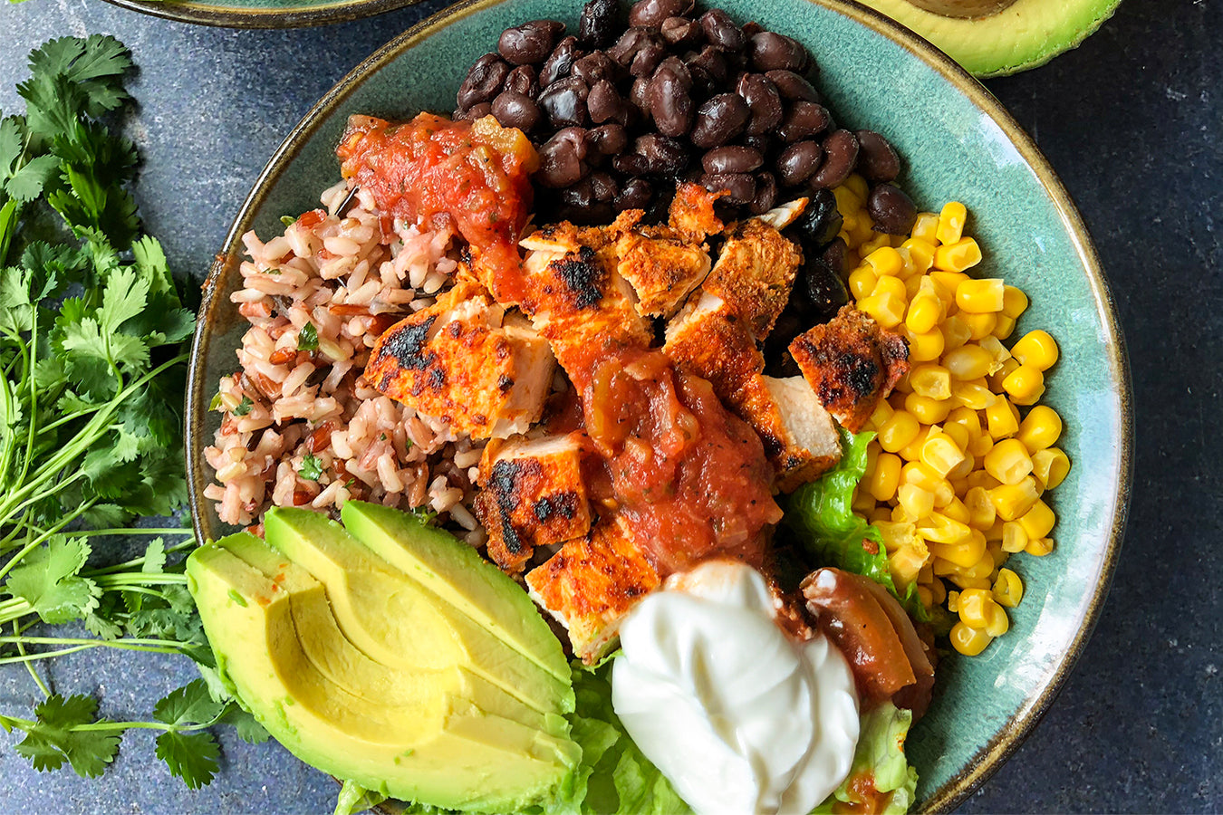 Southwest Chili Lime Chicken Burrito Bowls Recipe