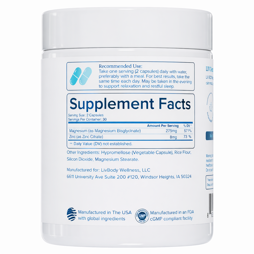 Magnesium Glycinate + Zinc (Vegan)