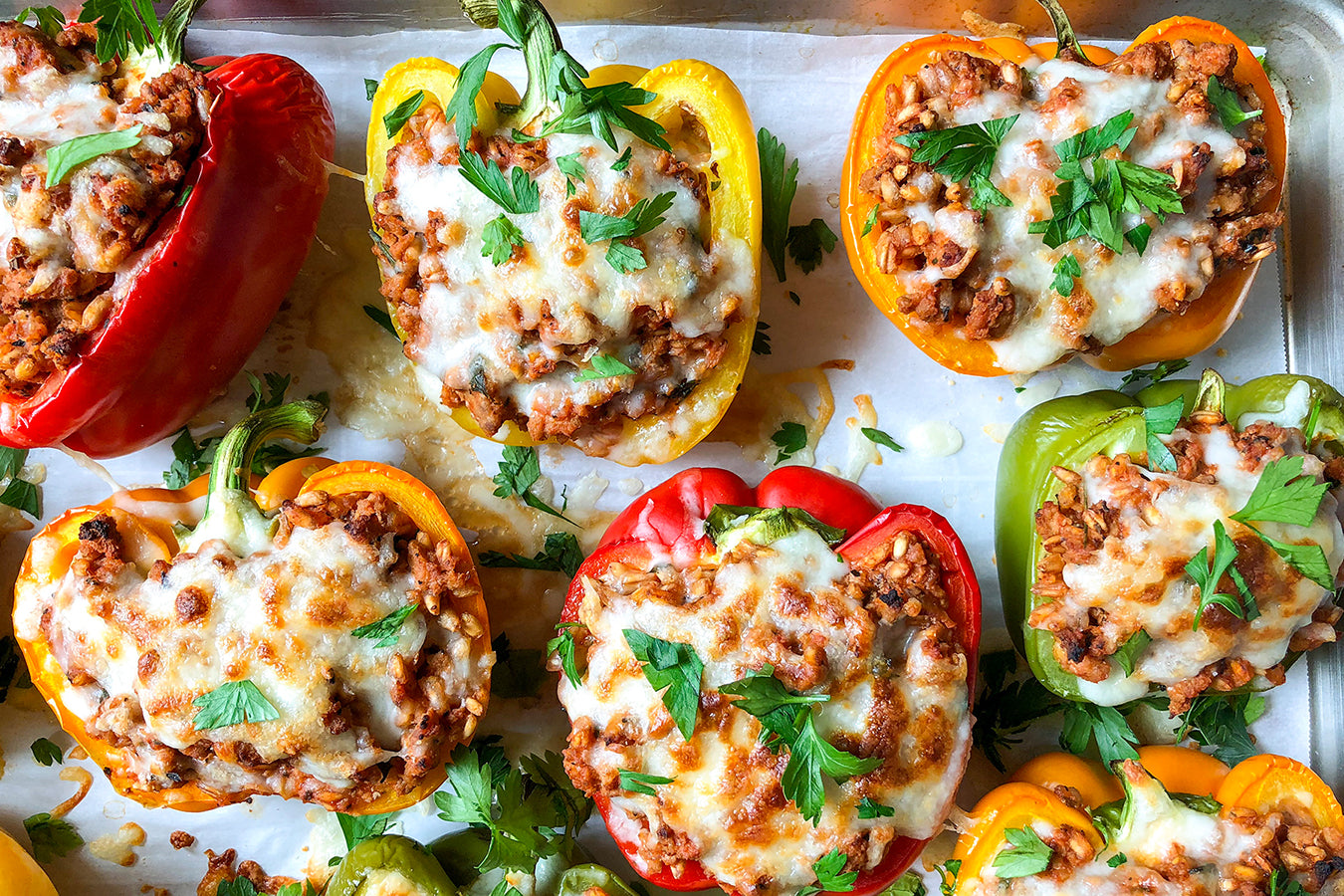 Healthy Italian Ground Turkey Stuffed Peppers Recipe | LIV Body