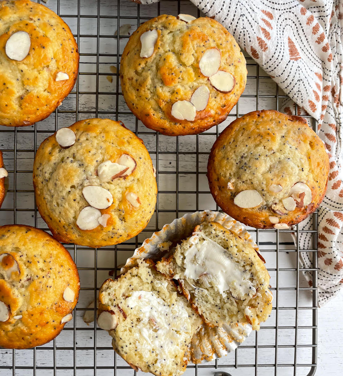 Almond Poppyseed Protein Muffins