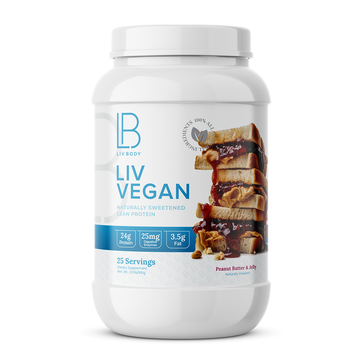 Image of LIV Vegan - Lean Protein, good for building muscle tissue and helping muscle recovery while on a vegan diet.