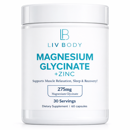 Magnesium Glycinate + Zinc (Vegan) - LIV BODY