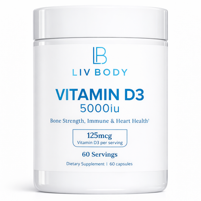 Vitamin D3 5000iu (Vegan Sourced) - LIV BODY