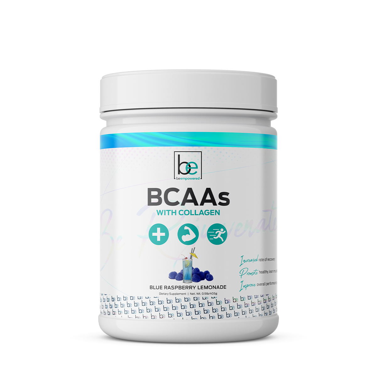 Image of BCAAs w/Collagen used for rebuilding muscle fibers after a workout.